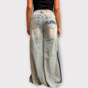 PLAYBOY Blue Flare Wide Leg Jeans